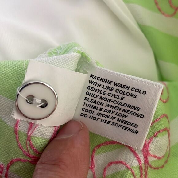 Lady Hagen Striped Embroidered Skort in Green Paradise 8 - Picture 9 of 11